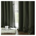thumbnail image 4 of Huang zhong wen Premium Flame Retardant Thermal Insulated Fire Retardant Blackout Curtain - Antique Bronze Grommet Top - Moss - 52" W x 96" L - (2 Panel), 4 of 9