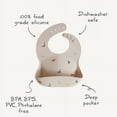 thumbnail image 2 of Mushie Silicone Baby Bibs, Adjustable Fit Waterproof Bibs, Toddlers, Woodchuck, Unisex, 2 of 6