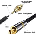 thumbnail image 2 of Cable Óptico Cable de Audio Óptico Digital Cable Óptico Toslink Enchufe Dorado Estuche de Metal, 2 of 4