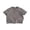 Grey, variant on Kids Short Sleeve T-Shirt, Boys Girls Solid Button Placket Casual Summer Top