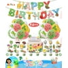 AliToys Cactus Themed Birthdays Banner Balloon Set Include Balloons Pull Flag Supplies Toys Boys Girl Birthday Party Decoration Package Gift