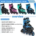 thumbnail image 3 of METROLLER Patins en Ligne pour Filles Garçons Âges 5-8 8-12 Roues Lumineuses Réglables Patins à Roulettes en Ligne pour Jeunes Enfants Lames d'Extérieur, 3 of 7