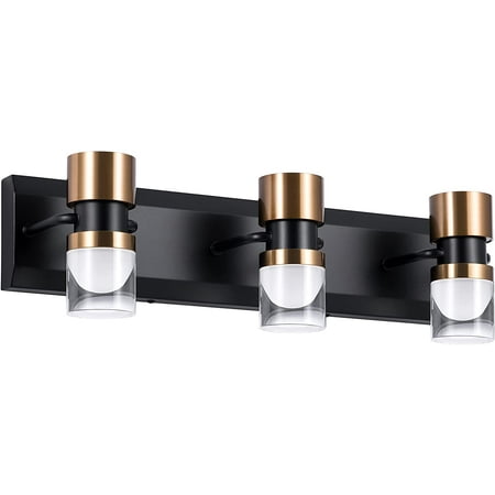 Bathroom Light Fixtures 20 Inch Led Vanity Lights Refined Crystal Clear Cylinder Design Lampshade Black And Bronze 4000k Wall 3 Canada Bathroom Light Fixtures 20 Inch Led, 20 Inch Led Vanity Light