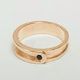 thumbnail image 2 of LBG British Made 18k Rose Gold Natural Sapphire Mens Band Ring - 25 size options - Size 6.75, 2 of 6