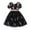 Black, variant on Zhuashum Toddler Girls Short Sleeve Prints Dress Dance Party Dresses Clothes,Size:4-5 Years