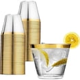 thumbnail image 4 of Kearding Taza desechable higiénica y fácil de usar para todas las ocasiones, vasos desechables con borde dorado, 100 pack/lote Mostrada Borde dorado, 4 of 6