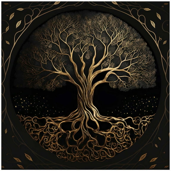 AOOOWER Altar Cloth Tarot Mat Table Cloth Square Alter Wiccan Spiritual Alter Cloth Life Tree 50x50cm/75x75cm