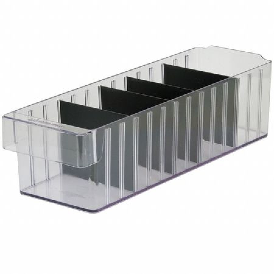 AKROMILS 41460 Shelf Drawer Divider,Black,PK6