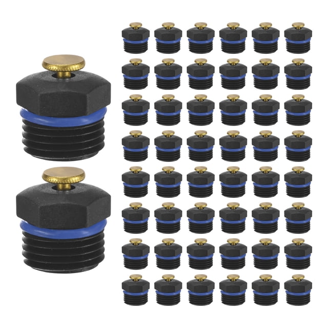 Uxcell Paquete de 50 Boquillas de Rociador Atomizador, Boquillas de Nebulización de Jardín de 1/2" para Sistema de Riego de Jardín/Campo/Césped