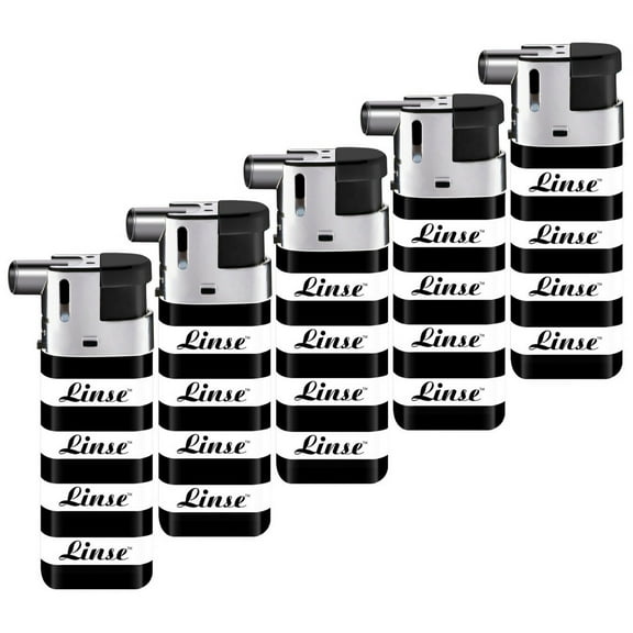 5 Pack of Linse Dual Mode Pipe & Cigar Lighters 1350K