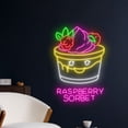 thumbnail image 2 of Handmadetneonsign Raspberry Sorbet Neon Sign, Raspberry Sorbet Wall Art Decor, Sorbet Fruit Wall Decor, 2 of 5