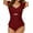 Burgundy, variant on Womens Bathing Suit Two Piece Tankini Swimsuits for Women Cutout Tummy Control Swimming Suits V Neck Ruffled Tankini Tops with Bottoms Swimwear Black S-2XL