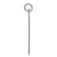 thumbnail image 2 of Sterling Silver Rhod.-plate Dog Tag Polish Front/Satin Back Disc Charm Pendant, 2 of 4
