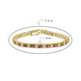 thumbnail image 3 of Bling Jewelry Womens Alternating Stones Clear Red CZ Tennis Bracelet 12CT Gold Plated 7.5 Inch, 3 of 6