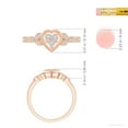 thumbnail image 6 of ANGARA Natural Diamond Composite Heart Promise Ring in 14K Rose Gold for Women (Size-2mm| Color-H| Clarity-SI2) | April Birthstone, Anniversary, Jewelry Gift for Women | Natural Diamond Ring, 6 of 10