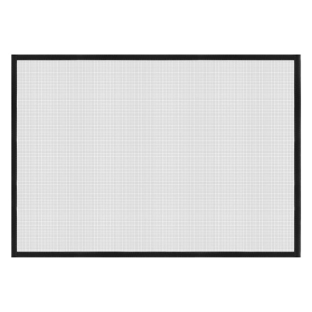 Malla de pantalla de ventana Uxcell, 39" x 55" Malla de fibra de vidrio con marco gris y borde adhesivo de gancho y bucle