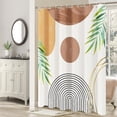 thumbnail image 3 of Boho Shower Curtains for Bathroom Boho Decor Mid Century Modern Spring Shower Curtain - 72" x 72" Bohemian Abstract Botanical Colorful Waterproof Bath Curtain, Brighten Up Your Bathroom, 3 of 6