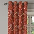 thumbnail image 2 of Ambesonne Christmas Grommet Curtain, Snowflakes, 50" x 72", Red Yellow and White, 2 of 6