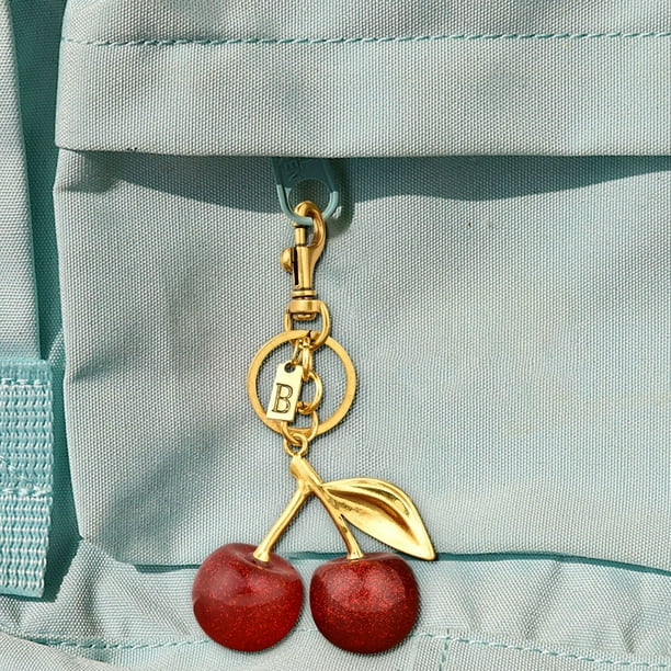 Adornos colgantes, regalos de decoración, decoración colgante 26 letras Cerezas Llaveros Bolsos Colgantes Accesorios Llaveros de coche Llaveros de cereza
