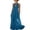 Blue, variant on Women's Cotton Sleeveless Halter Maxi Dresses Summer Flowy A-Line Casual Loose Fit Boho Beach Sundress