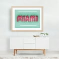 thumbnail image 3 of Inflate Miami - Miami Florida Typography Neon Sign Retro Pop Art Pastel Modern Art City Unframed Wall Art Print 6 x 8 inches, 3 of 4