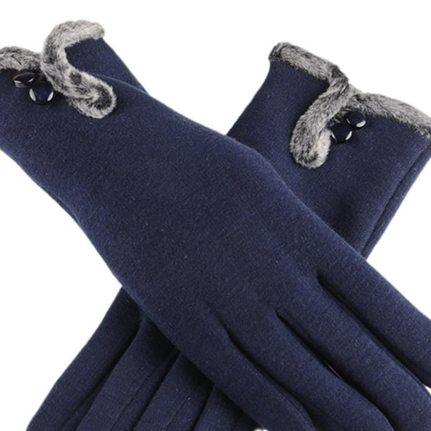 Ladies navy cheap wool gloves