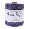 thumbnail image 1 of Rongfmy Raffia Paper Ribbon Paper Rope Round Twine String 300M/328 Yards Yarn Thread Raffia Ribbon for Crocheting Bags Nesting Basket Dark Violet, 1 of 9