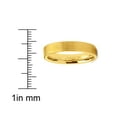 thumbnail image 6 of Metal Masters Mens Tungsten Wedding Band Ring GoldTone Flat Brushed Comfort-Fit 4mm, 6 of 8