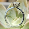 thumbnail image 4 of HeartsAndYou 1ct Round Cut Moissanite Engagement Ring for Women 18k White Gold Over Silver Six Prong Solitaire, 4 of 6