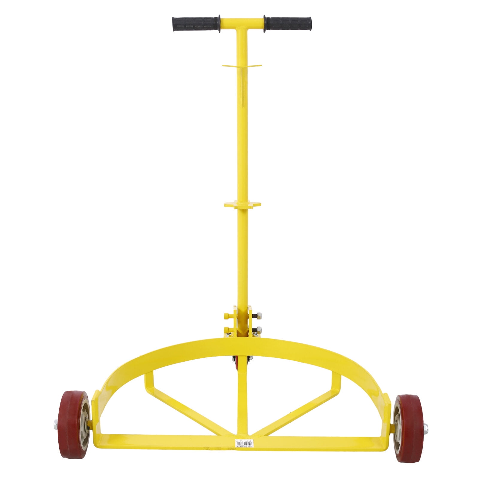 55 Gallon Drum Dolly - 1200 lb Capacity Heavy Duty Barrel Roller Cart with 3 Wheels, Low Profile Steel Drum Mover (Yellow)