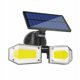 thumbnail image 1 of Luz de pared solar Luz de jardín Iluminación exterior impermeable Luz de calle Inducción del cuerpo humano Cabezal giratorio doble Hogar (130COB cuadrado, 1 of 5
