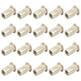thumbnail image 3 of 100Pcs Flat Head Threaded Nutsert Kit, Color Zinc Plated Rivet Nut Flat Head Threaded Nutsert Kit For Various Metal Plates, Fastening, Nuts, 3 of 8