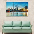 thumbnail image 2 of TISHIRON 3PCS Framed Canvas Wall Art Set,42"x28" Cincinnati Downtown at Night Canvas Art Decor, 2 of 7