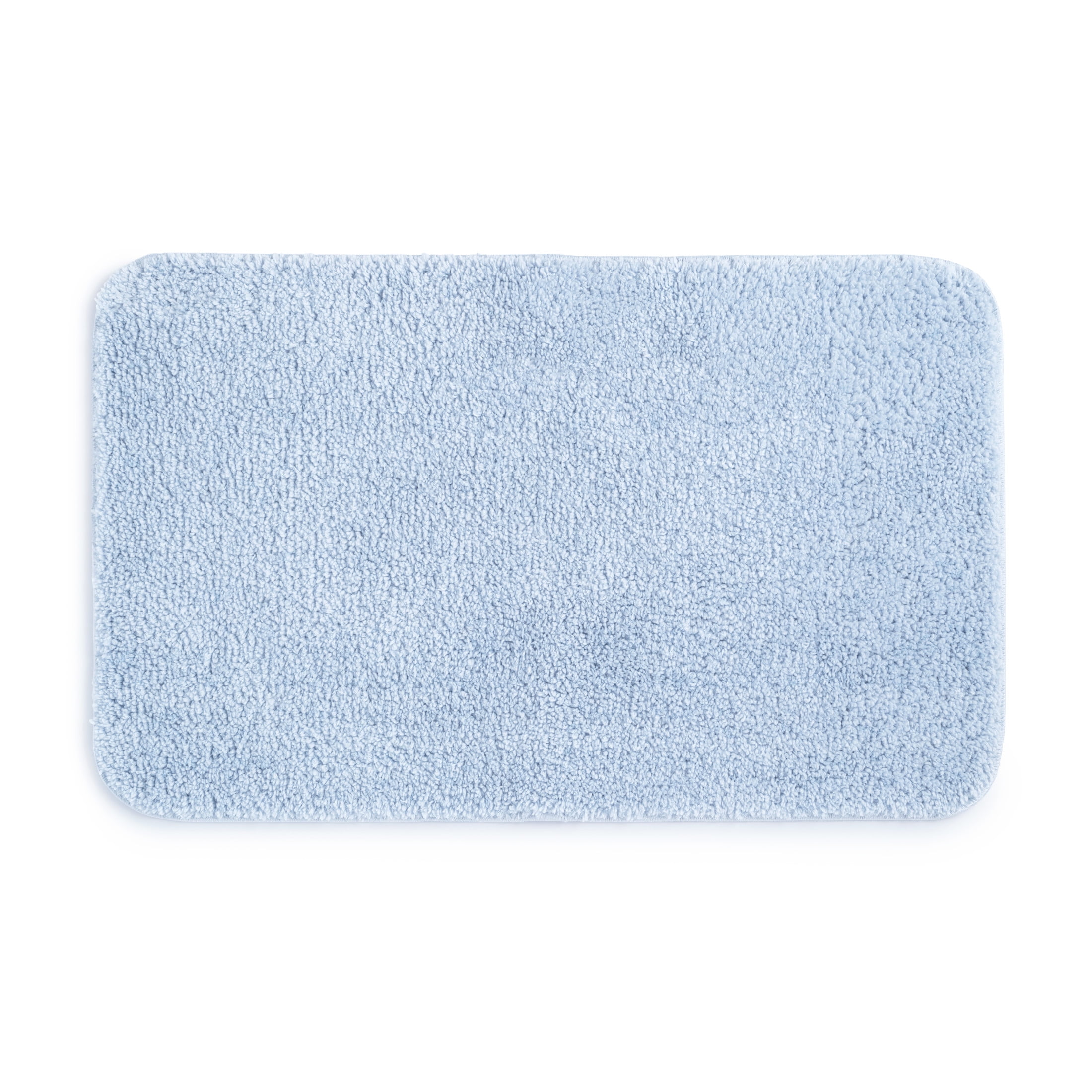 Mainstays Basic 3-Piece Polyester Bath Rug Set: Blue Shell, Contour, Lid Cover and 20" x 32"