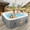Gray, variant on 4-6 Person Outdoor Portable Inflatable Heated Hot Tub with 130 Bubble Jets, Square Inflatable Heated Pool Spa with Insulated Cover, Insulated Cover and Carry Bag, Blue