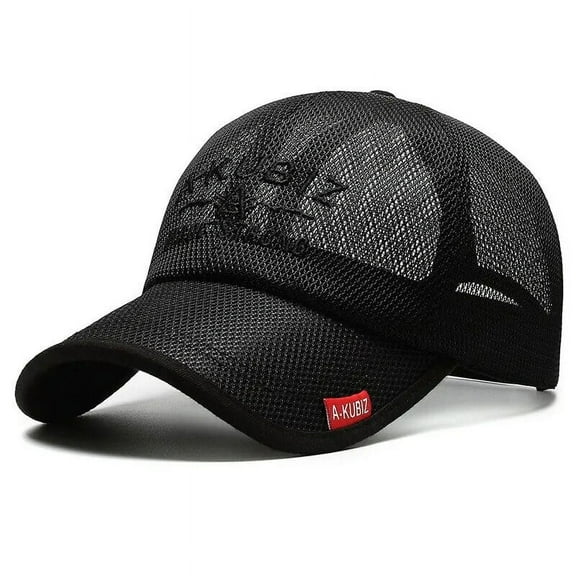 Summer Hats For Men And Women Mesh Baseball Caps Fashion Embroidered Visor Hat Outdoor Embroidered Letter Sun Protection Hat black Adjustable