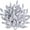 Silver, variant on Zukuco 20 Pieces Red Glittered Artificial Leaf Spray Picks 12" Tall for Christmas Winter Wedding Wreath Tree Floral Arrangment Vase Bouquets Table Centerpieces Decoration