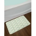 thumbnail image 2 of Art Nouveau Bath Mat, Pastel Toned Spring Theme Vintage Wings Seasonal Floral Pattern, Non-Slip Plush Mat Bathroom Kitchen Laundry Room Decor, 29.5 X 17.5 Inches, Pale Almond Green Cream, Ambesonne, 2 of 2