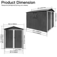 thumbnail image 6 of Motorcycle Outdoor Steel Storage Shed With Window , tracks and fixtures,Grey+White, 6 of 6