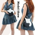 thumbnail image 3 of Guitar Shaped Shoulder Bag for Women Rivet Creative Crossbody Handbag Music Crossbody Tote, 3 of 7