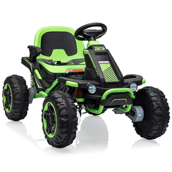 24V Kids Ride On Car, 4WD Electric Off-Road Kart with 800W Motors, 7AH Battery, 3-Speed Parent Remote Control, Adjustable Seat & Safety Belt, Green Ride-On Toy for Kids 5 Years