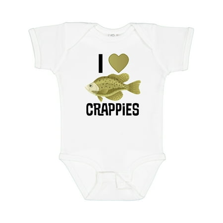 

Inktastic Crappie Fishing I Love Crappies Gift Baby Boy or Baby Girl Bodysuit