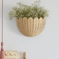 thumbnail image 5 of Scalloped Wall Basket Handwoven Natural Rattan Storage Organizer with Sturdy Metal Frame, Nordic Style Wicker Decor for Wall Storage, 5 of 7