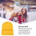thumbnail image 3 of Minnieouse Nuevos sombreros de invierno para mujer, gorros para niñas, gorro de punto sólido bonito, gorros de otoño para niñas, gorros, gorro Sombreros amarillo, 3 of 6