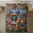 thumbnail image 2 of Lotusprinthandmade French Bulldog Dog 3D Bedding Set, Multicolor, 104x88, 2 of 3