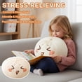 thumbnail image 5 of Xinyat Giant Dumpling Squish Dumpling Squish Toy Large Dough Stuffed Bun Sensory Soft Decompression Doughs Bun Shape Throw Pillow for Kids and Adults Bun-Shaped Pillow, Round-Eyed Bun Design, 20Cm, 5 of 9