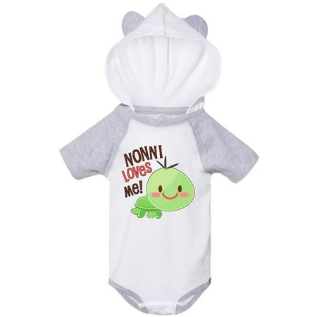 

Inktastic Nonni Loves Me- cute turtle Gift Baby Boy or Baby Girl Bodysuit