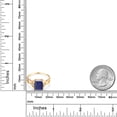 thumbnail image 3 of Gem Stone King 2.06 Ct Emerald Cut Blue Lapis 18K Yellow Gold Plated Silver Ring, 3 of 5