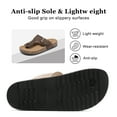 thumbnail image 3 of Sandals Women Leather Thong Slides, Flip Flops Men Genuine Cork Footbed, Beach Non-Slip Slippers, Flip-Flops Shoes Outdoor Vacation Footwear, 3 of 6