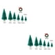 thumbnail image 4 of Toystoory 8-48 piezas Navidad pequeño pino Mini árbol Sisal botella cepillo nieve escarcha árbol falso Type5 NO5, 4 of 6